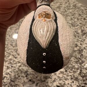 Patricia Breen Black and White Santa Ornament